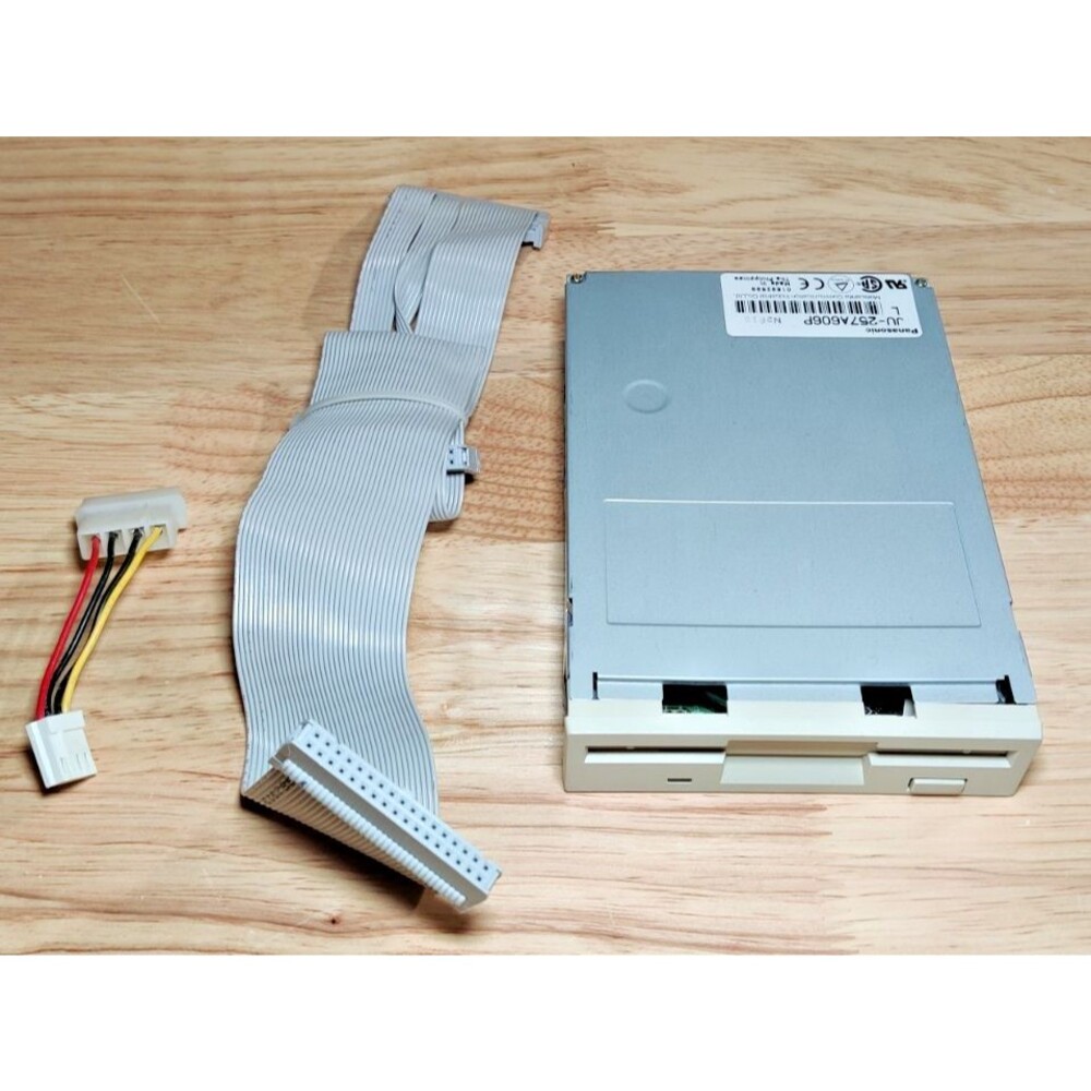 Panasonic Internal 3.5" Floppy Drive Model JU-257A606P-Vintage Computer W/Cables
